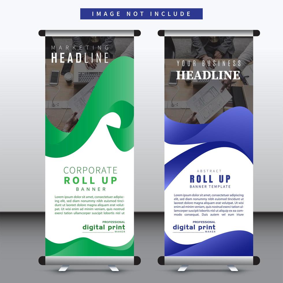 Set of vertical stand banners vector