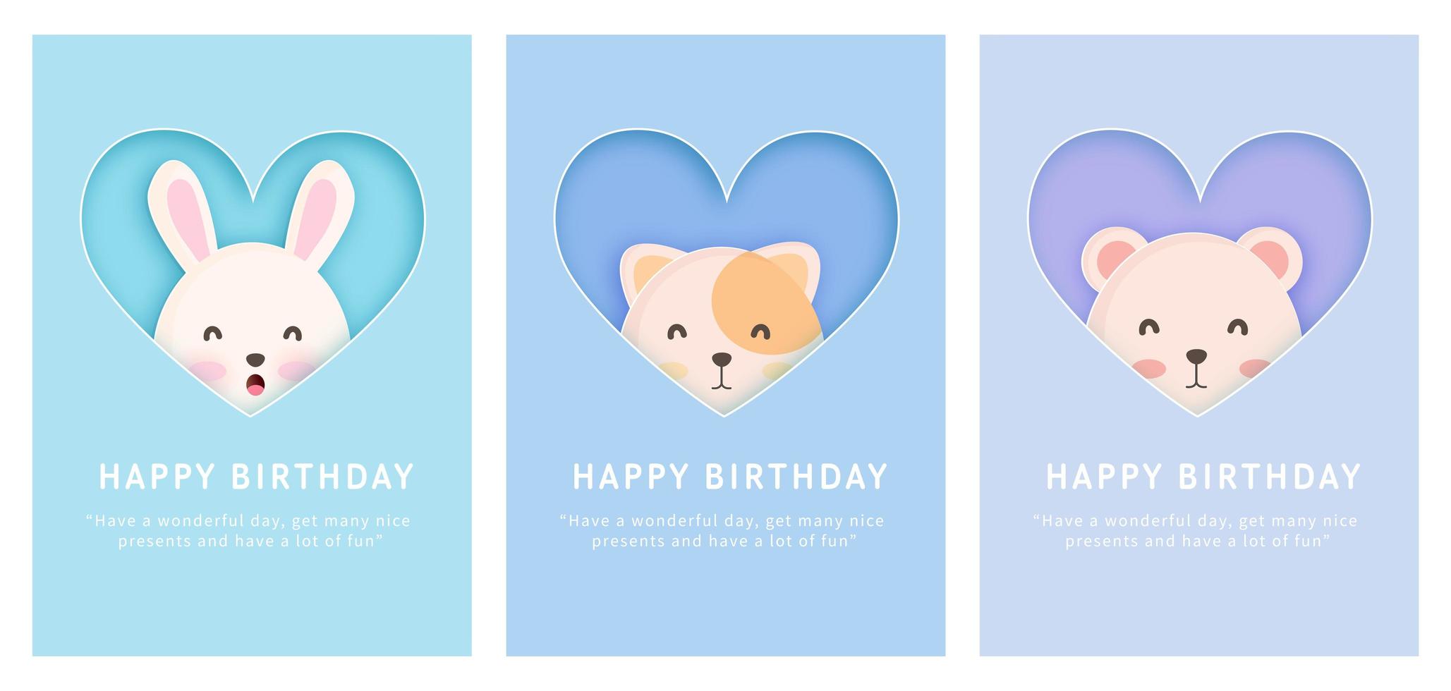 Baby shower card set vector