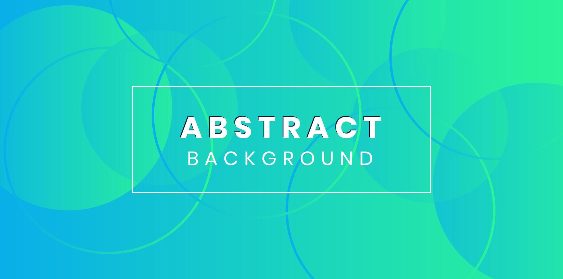 Blue green gradient and circles abstract background  vector