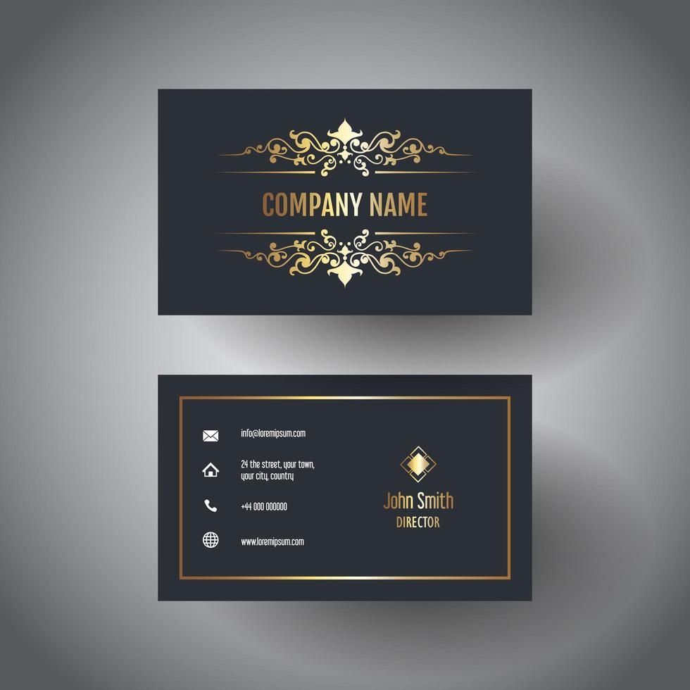 elegante diseño de tarjeta de visita vector