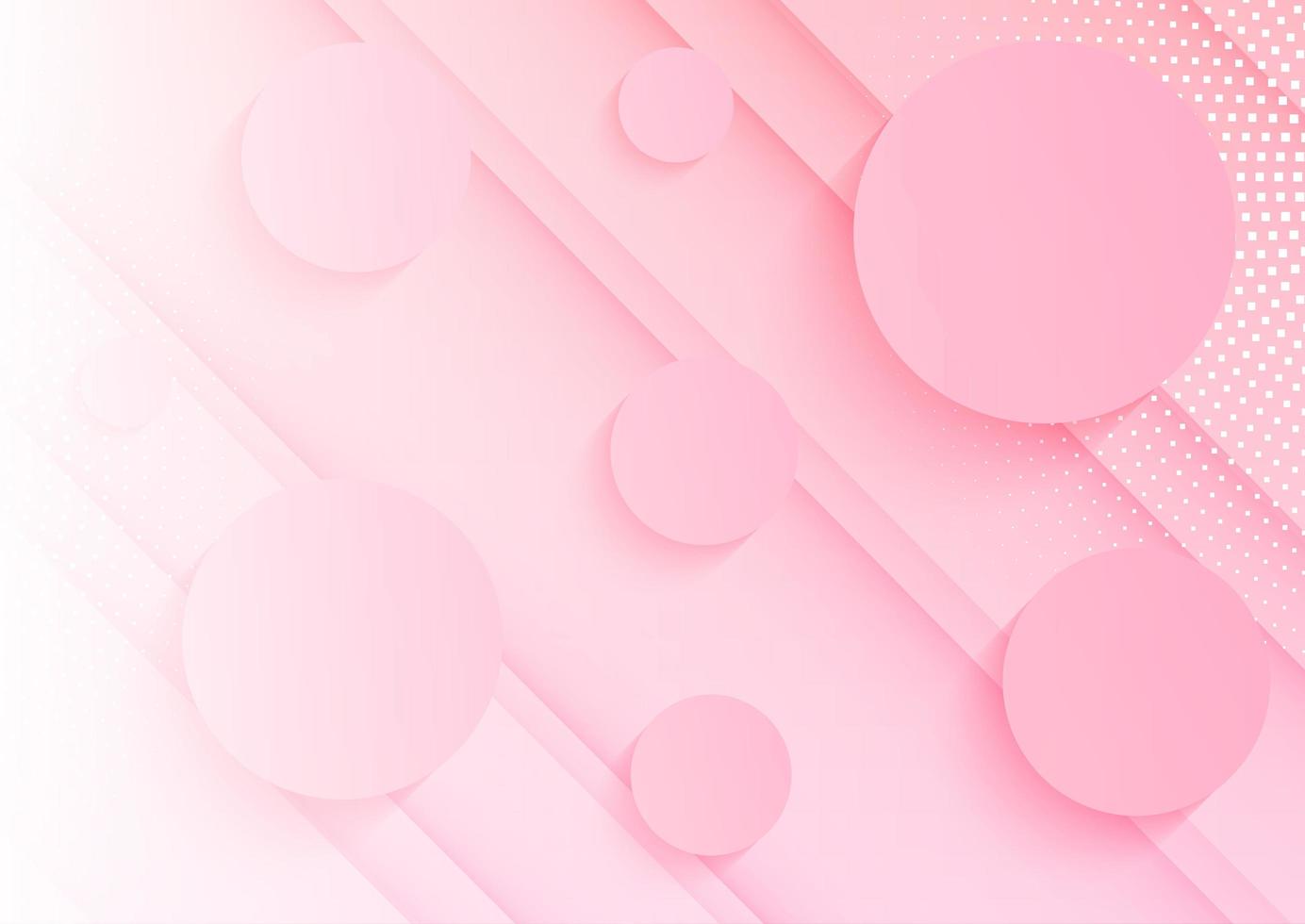 Fondo abstracto de círculos de color rosa vector
