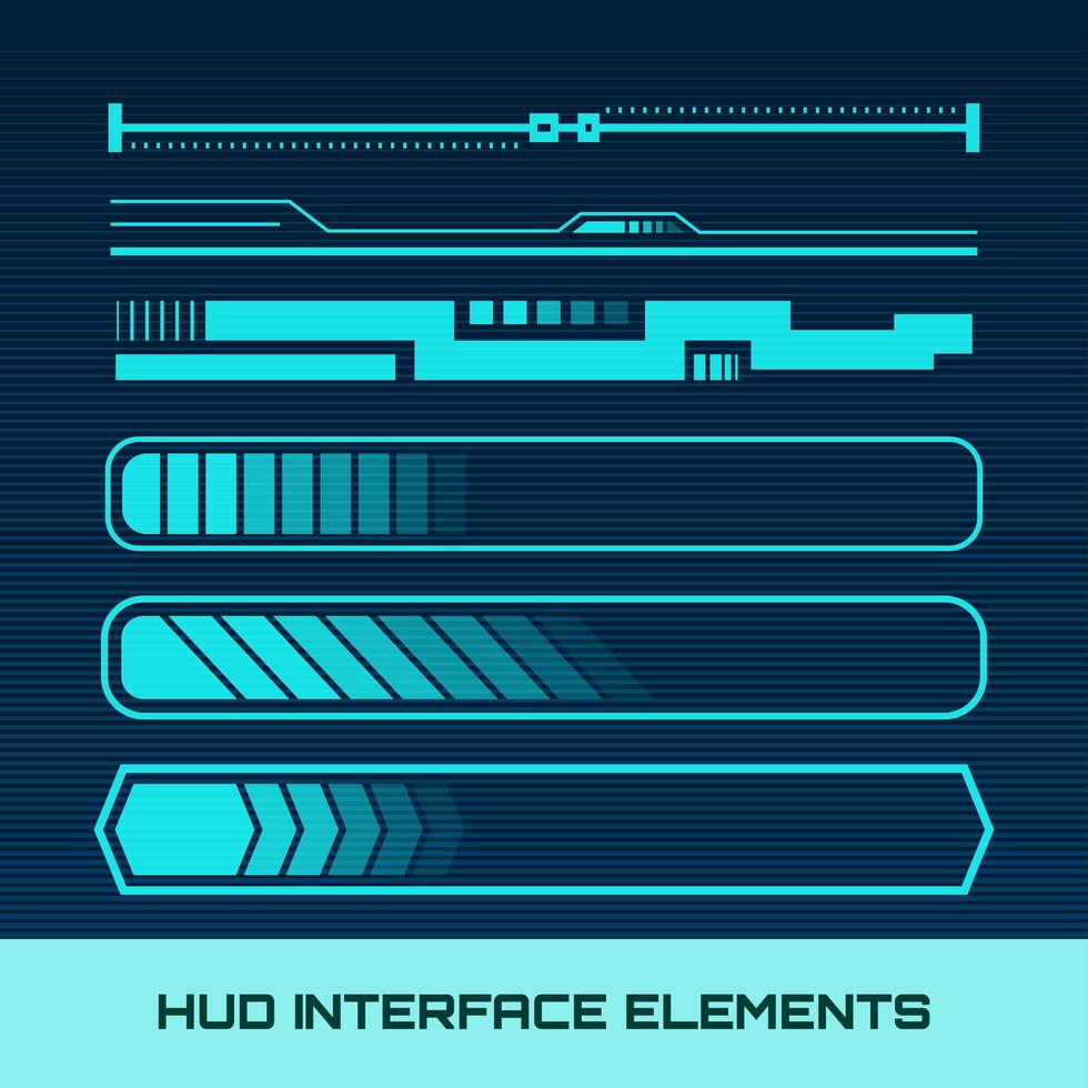 Elementos de interfaz Hud vector