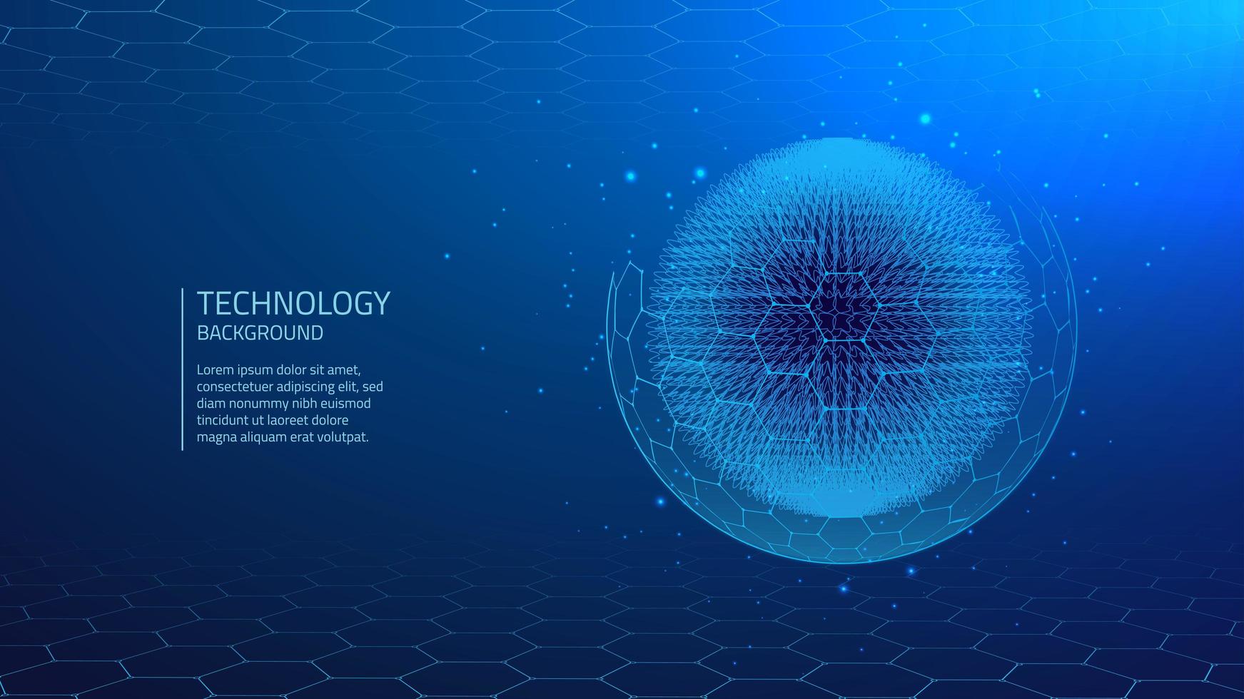 Blue Cyber Technology Background  vector