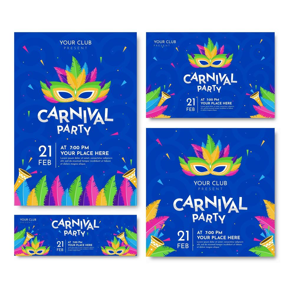 Brazil Carnival Party 2020 Poster And Banner Set Download Free