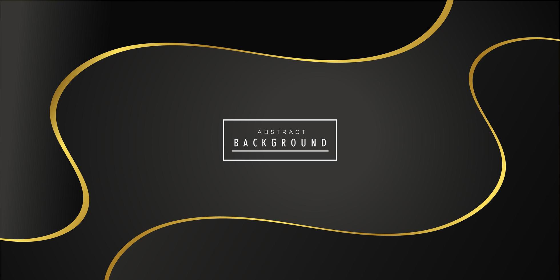 Black golden creative wave background design vector