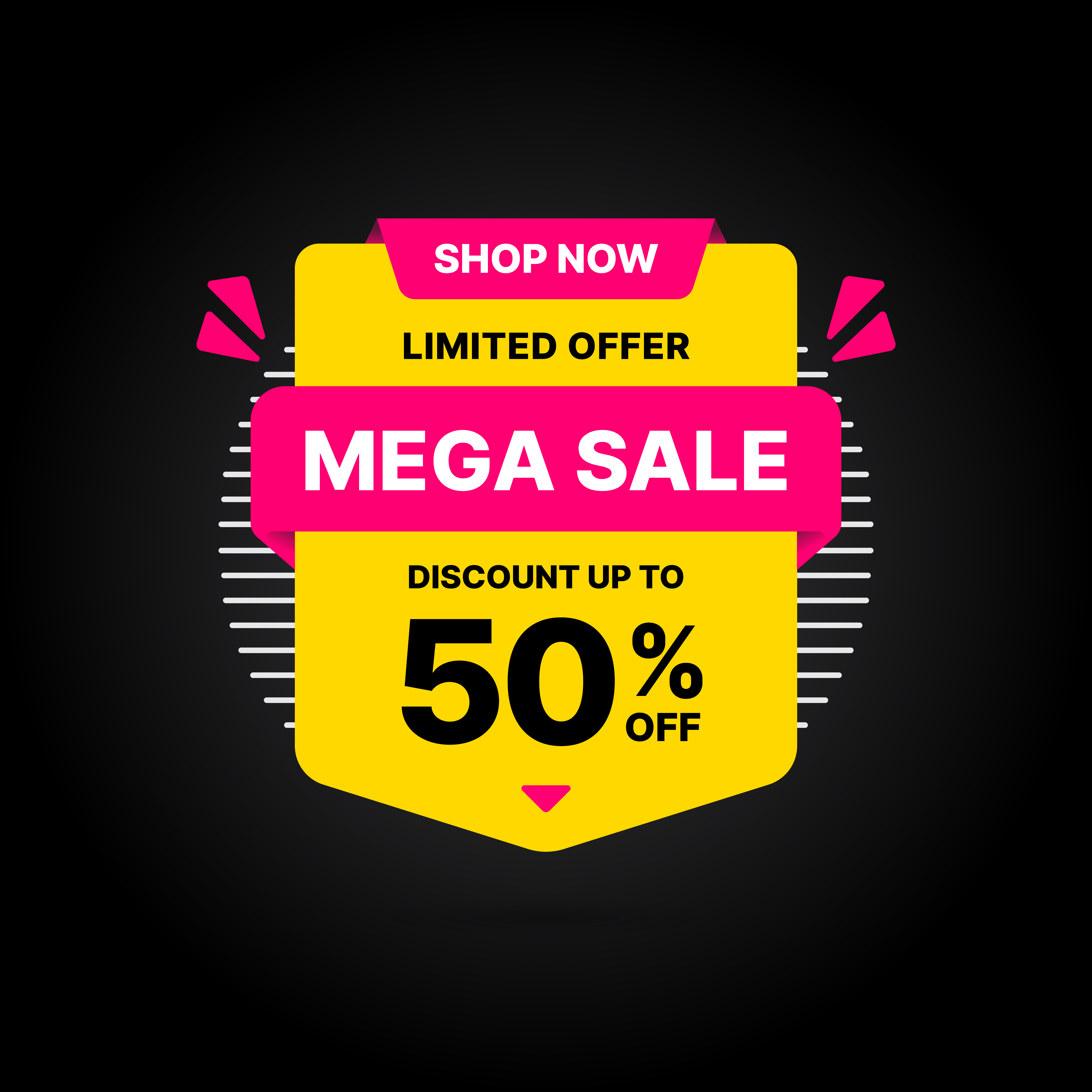 Mega sale banner  template design 694042 Vector Art at Vecteezy 