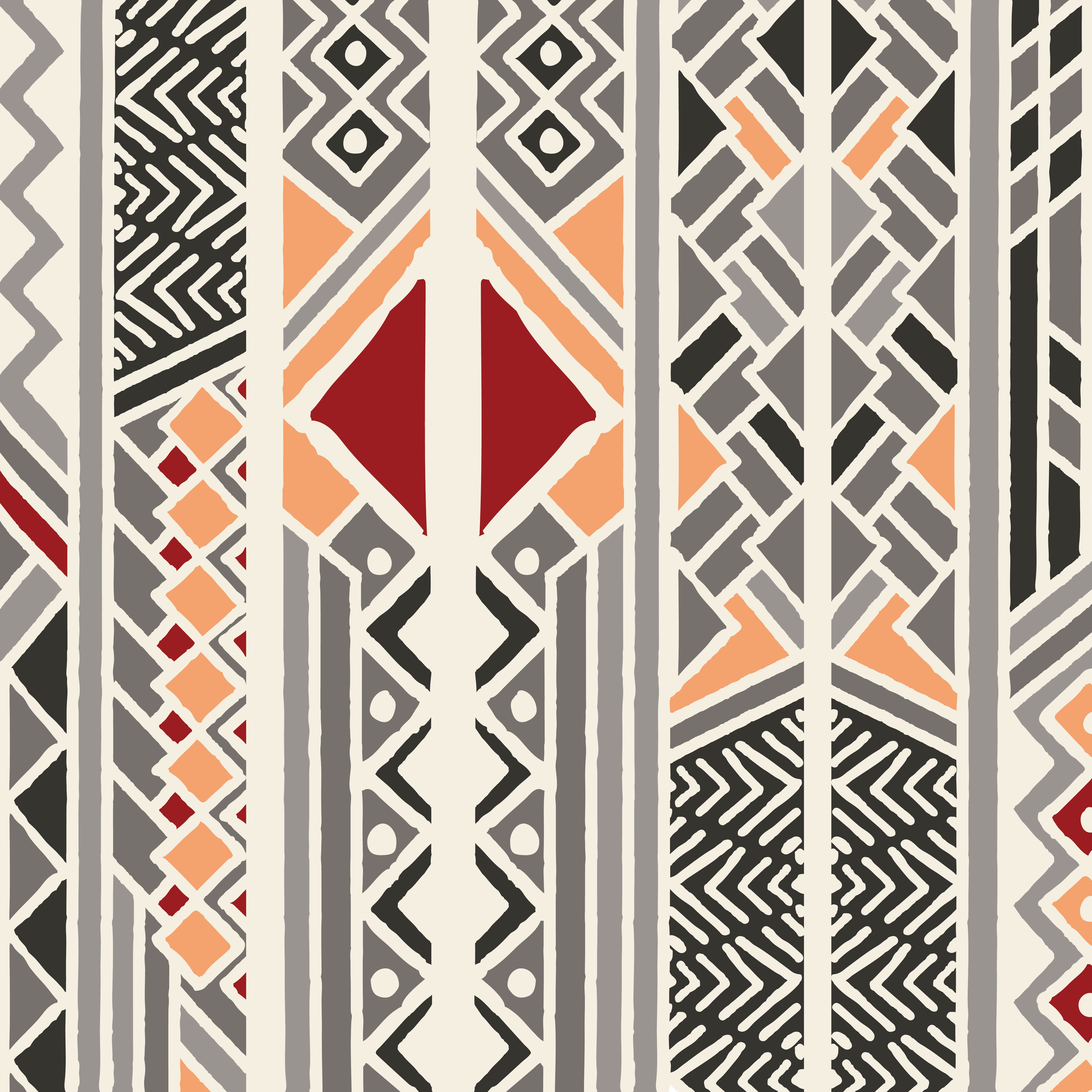 Ethnic colorful bohemian pattern with geometric elements 694055 Vector