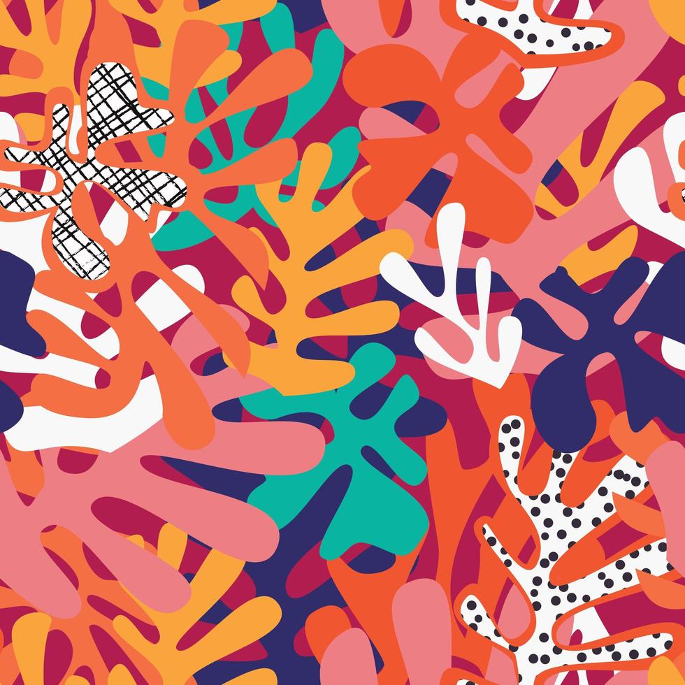Matisse inspired shapes colorful design vector