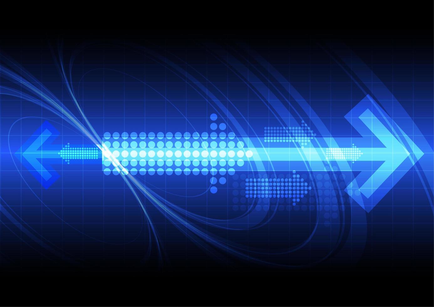 arrow with technology background vector