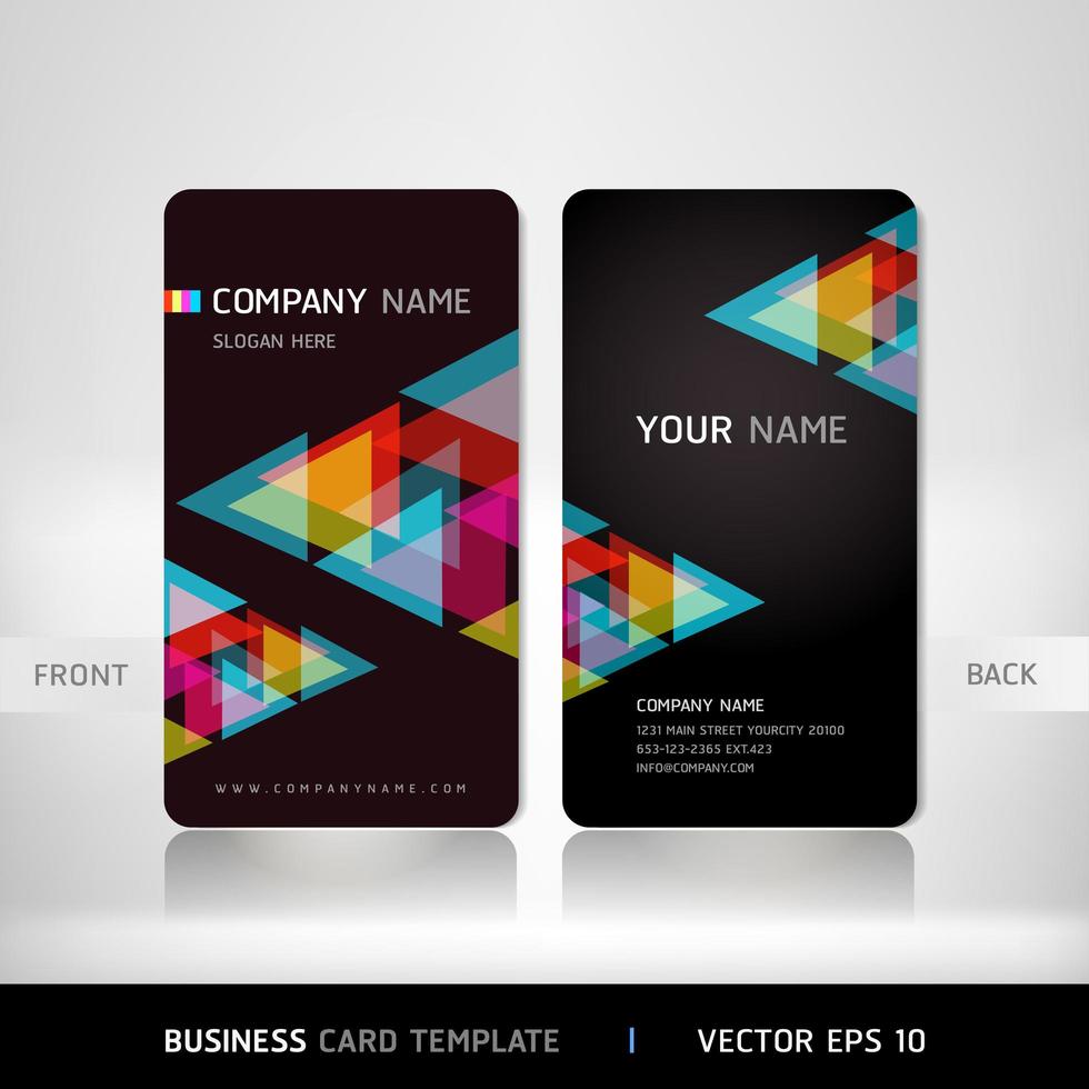 Basic CMYK business Card template vector