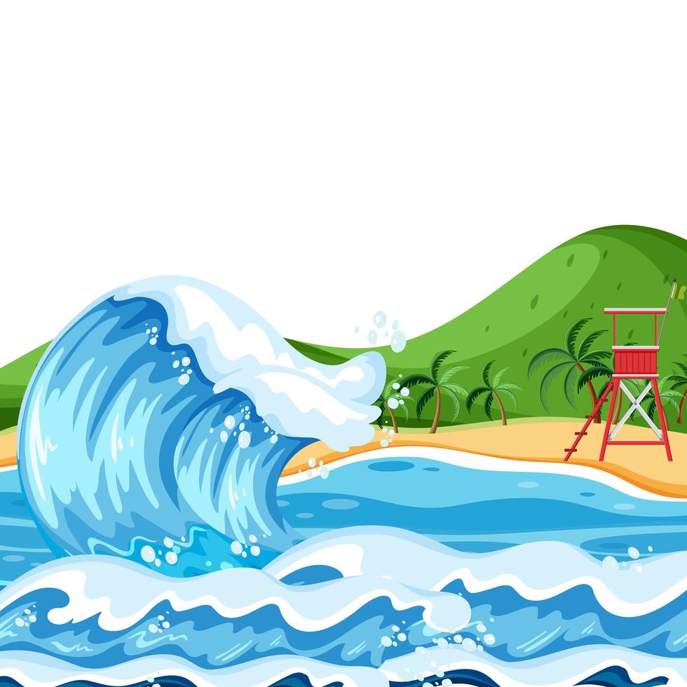 Un simple paisaje de verano en la playa vector