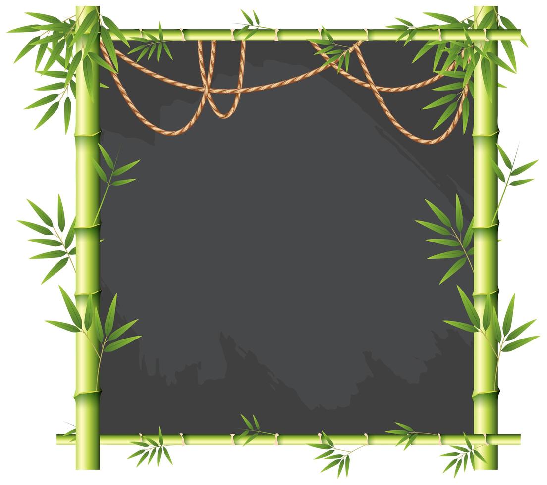 A green bamboo banner vector