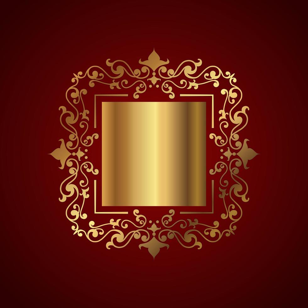 Elegant background with decorative gold frame  vector