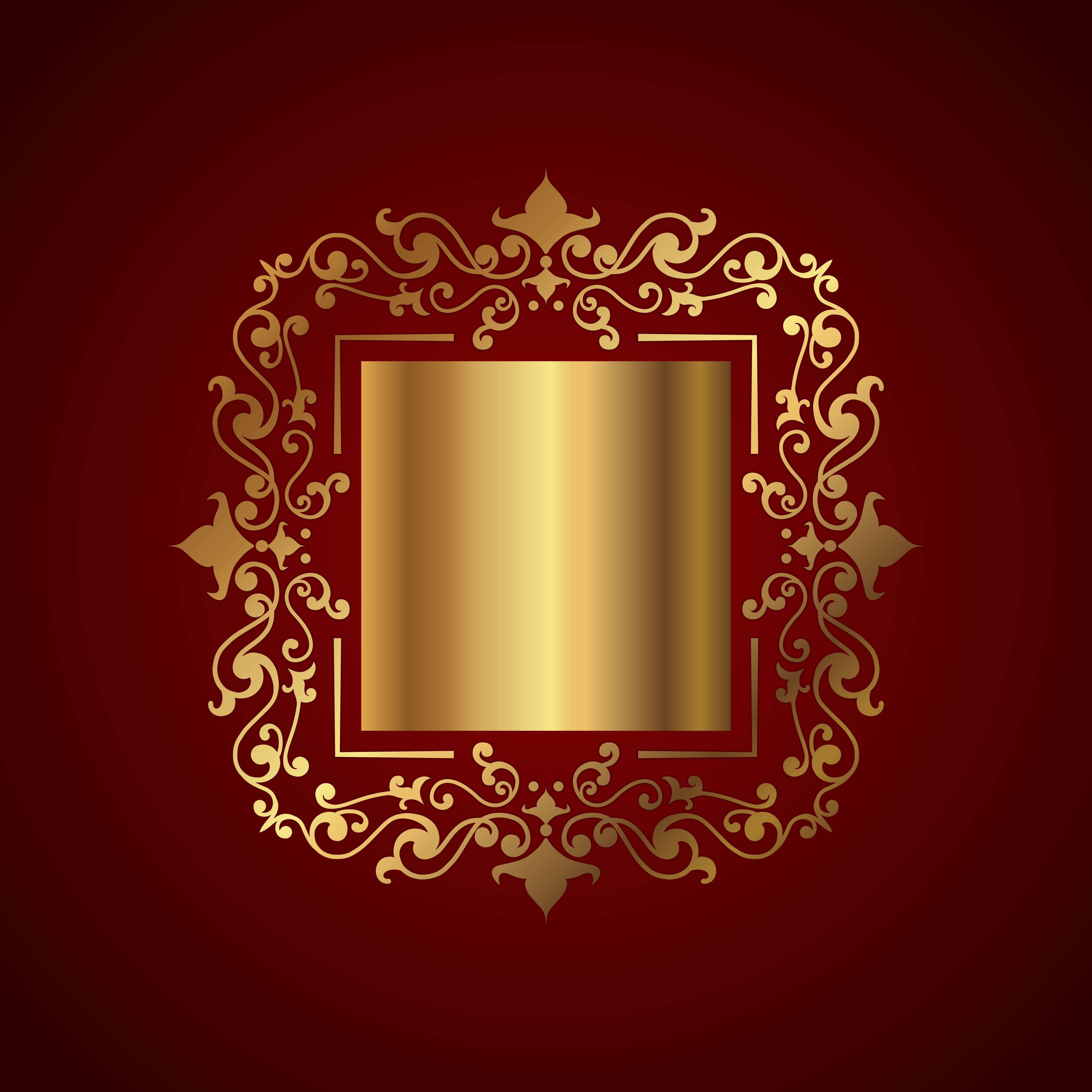  Elegant  background  with decorative gold  frame 694433 