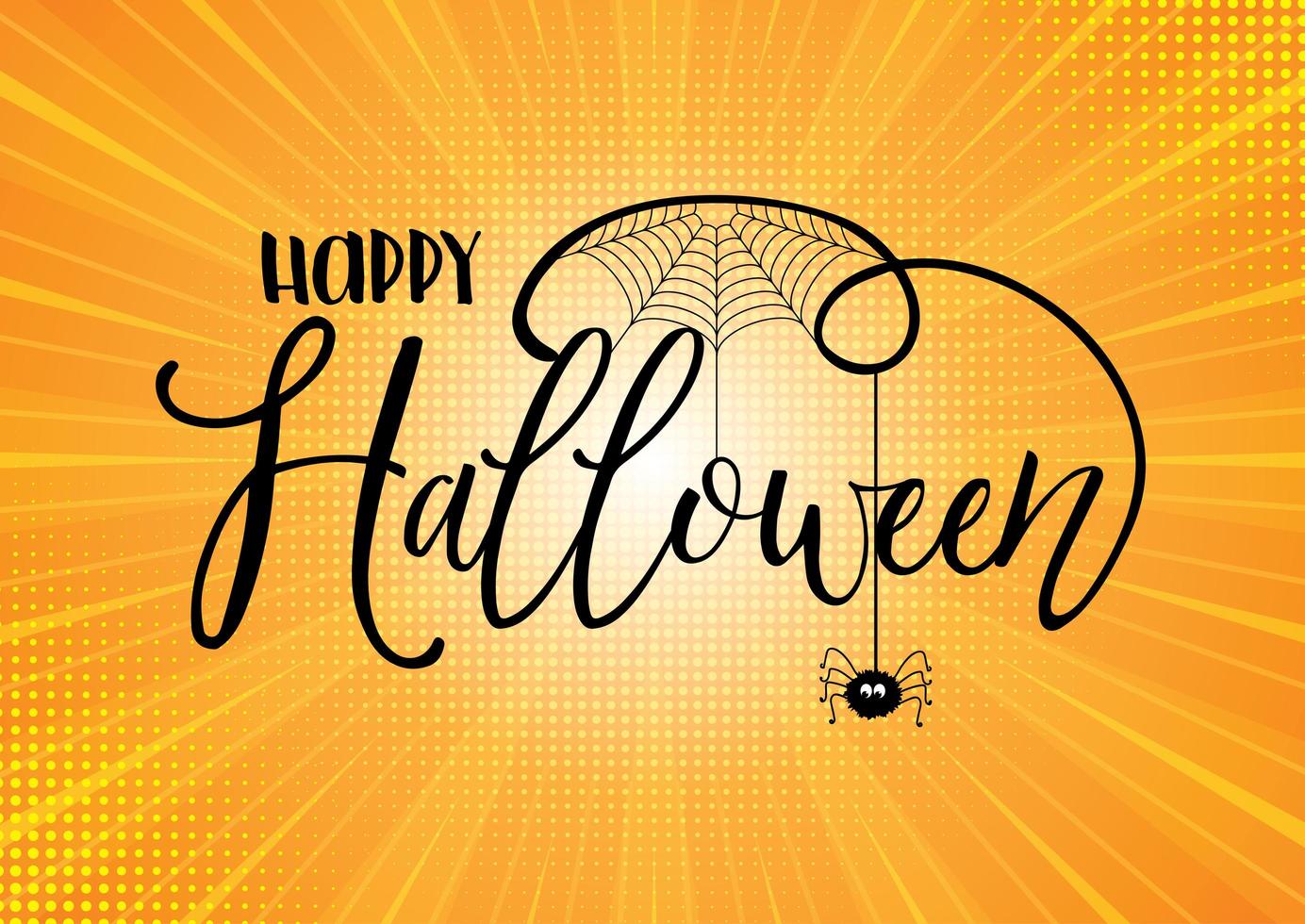 Halloween text on starburst background  vector