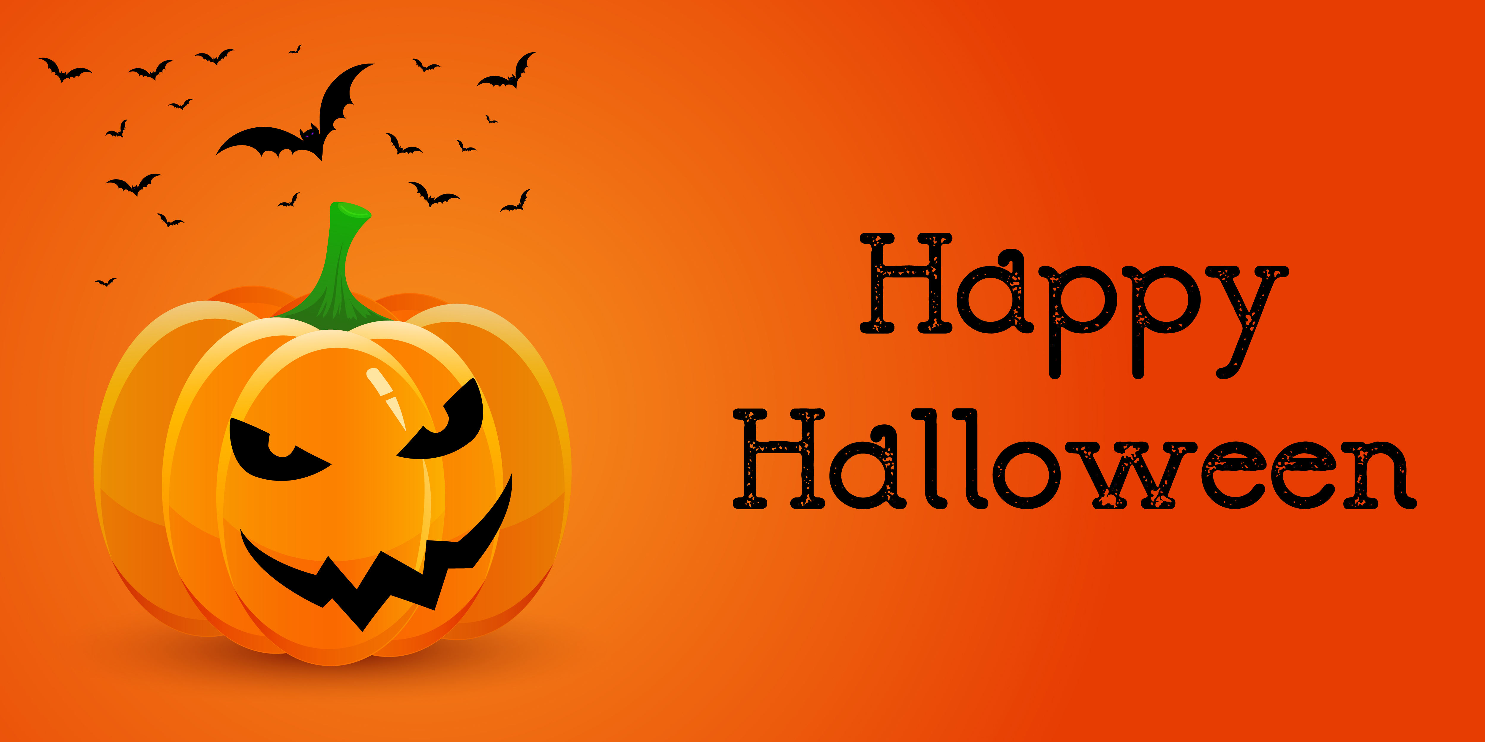 Download Halloween banner with pumpkin and bats - Download Free ...