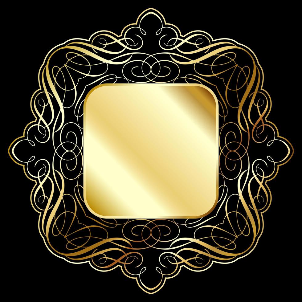 Elegant gold frame background  vector