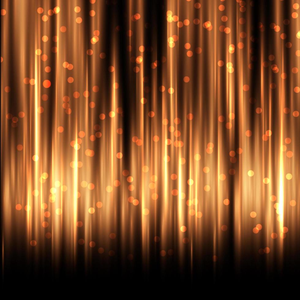 Golden curtain with bokeh lights  vector