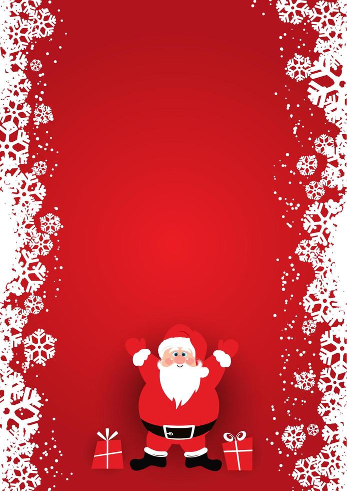 Diseño de póster de navidad con santa claus vector