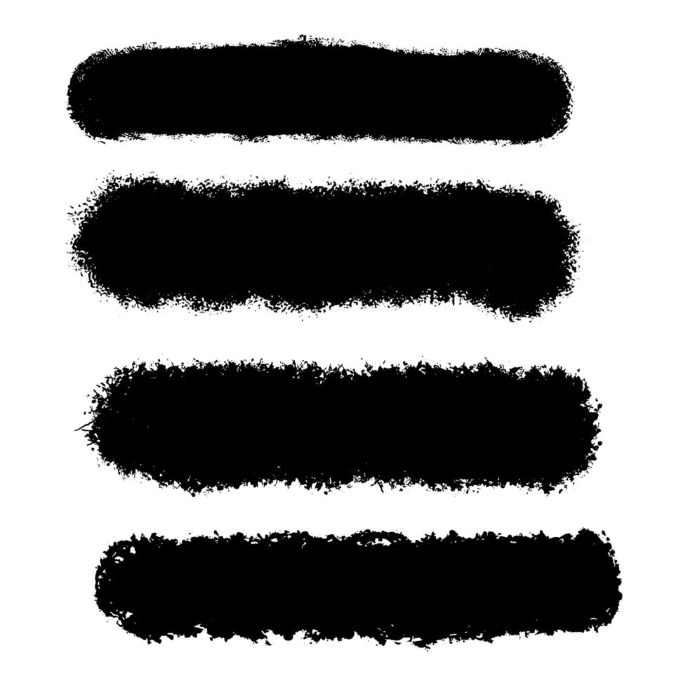 Grunge brush strokes collection  vector