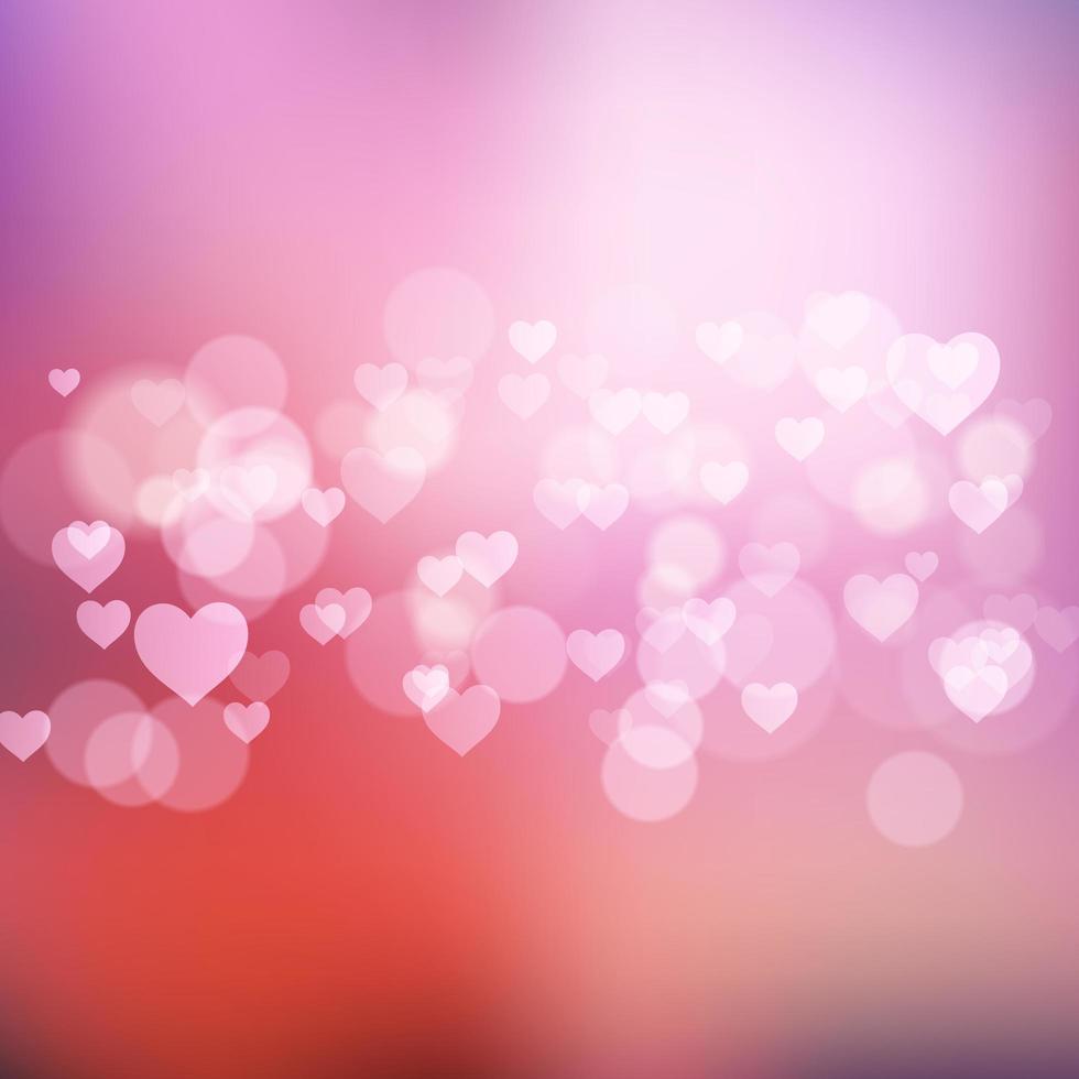 bokeh lights and hearts background 1212 vector