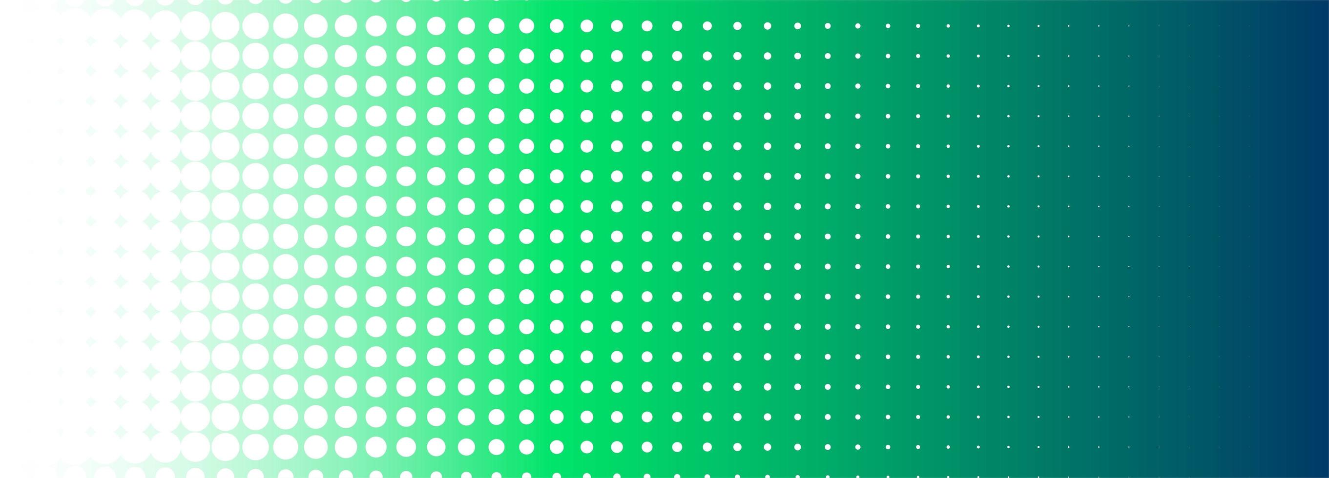 Abstract  halftone green banner vector