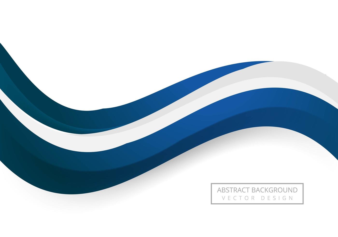 Blue flowing business wave background vector