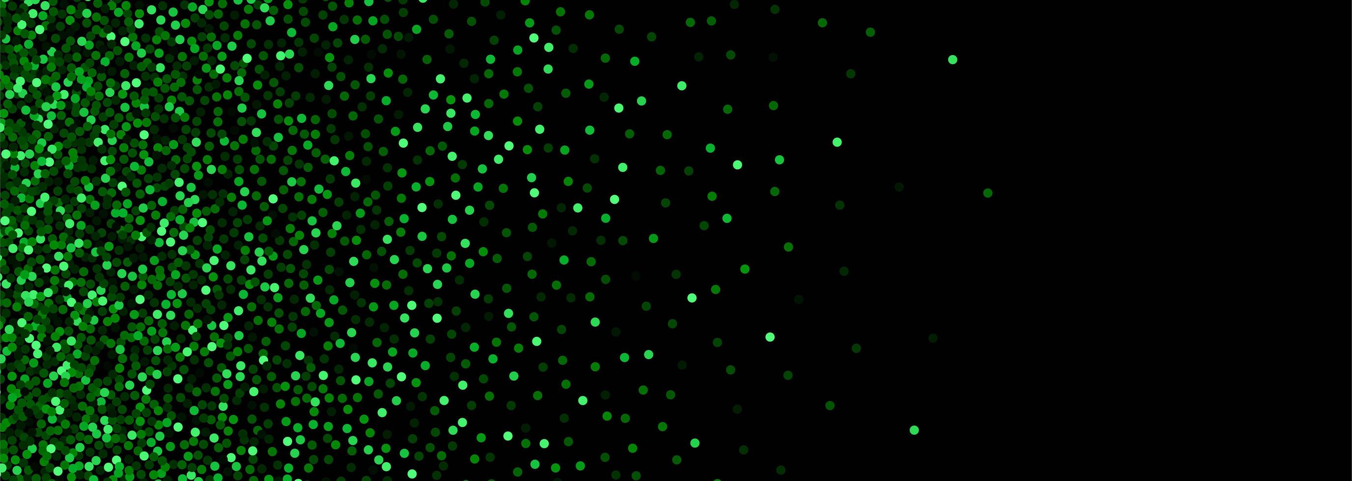 Glowing green glitters banner background vector