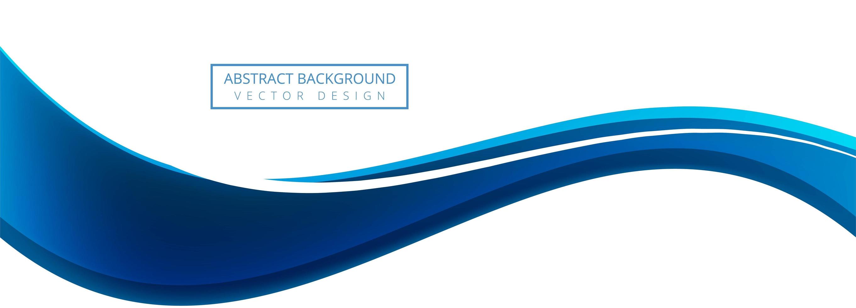 Blue creative business wave banner background vector