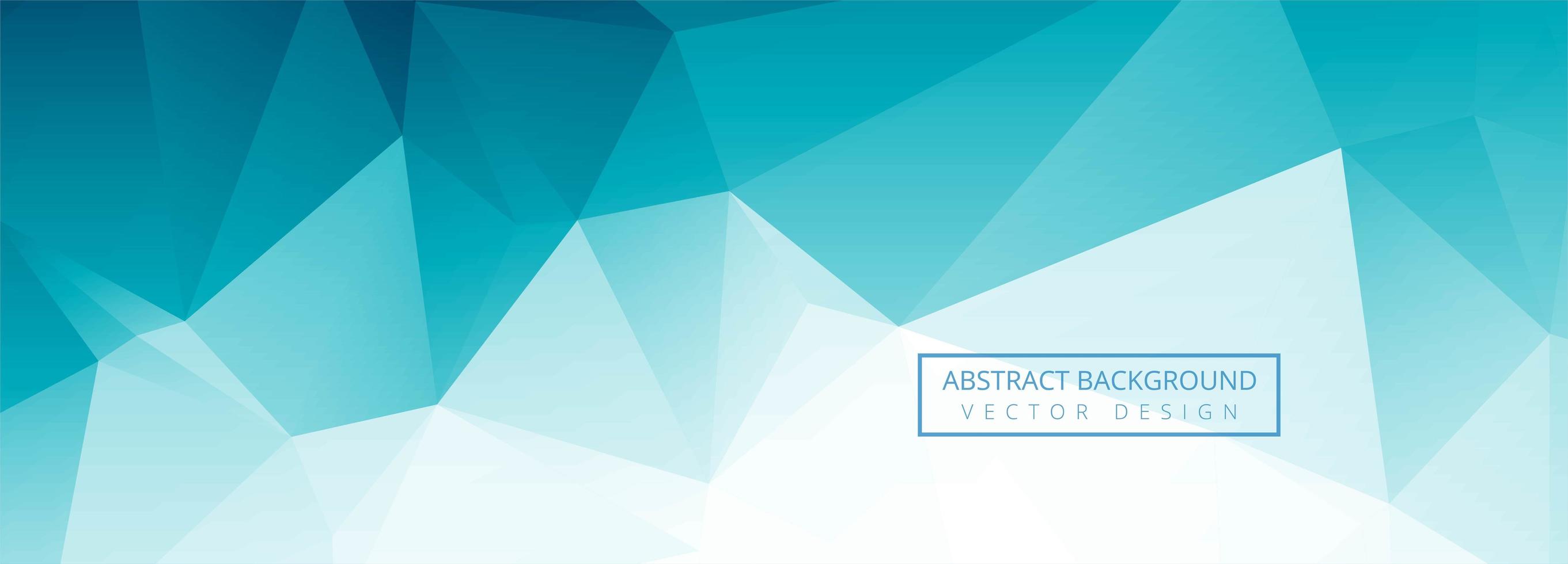 Abstract blue polygon banner design vector