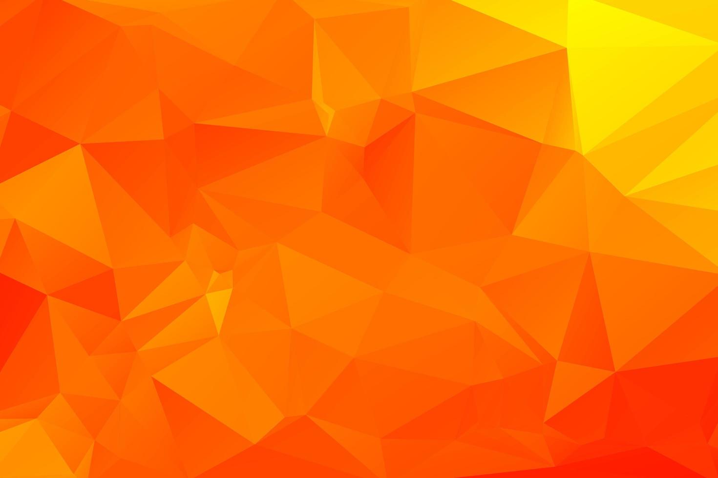 Fondo poligonal geométrico naranja y amarillo vector