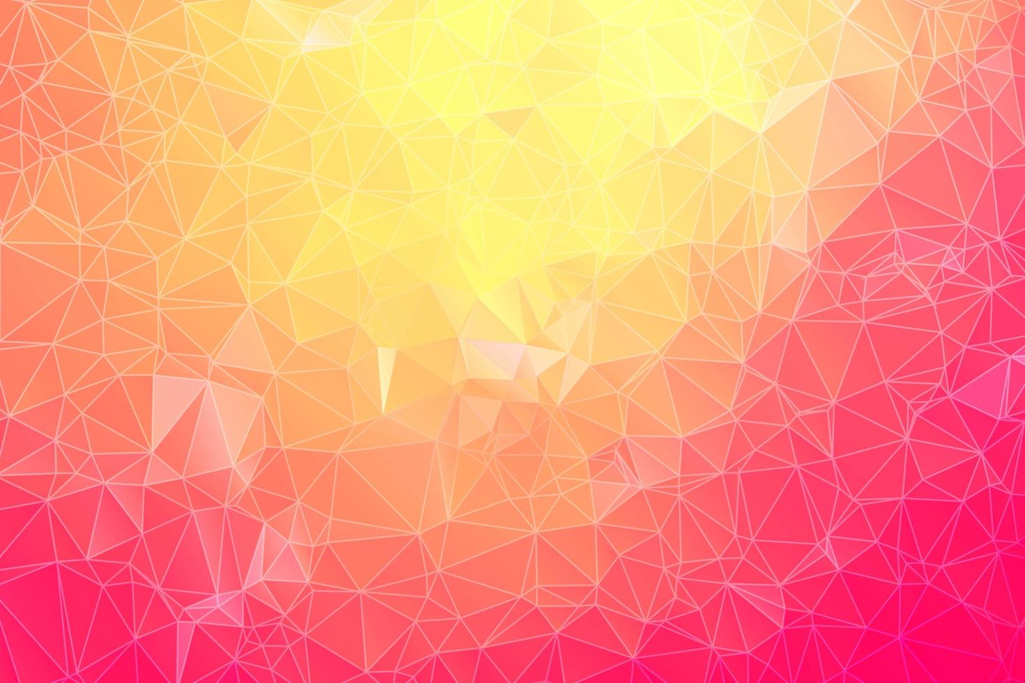 Pink and yellow polygonal outline mosaic background  vector