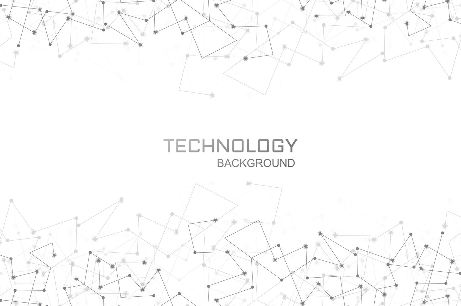 Digital technology polygon connection background vector