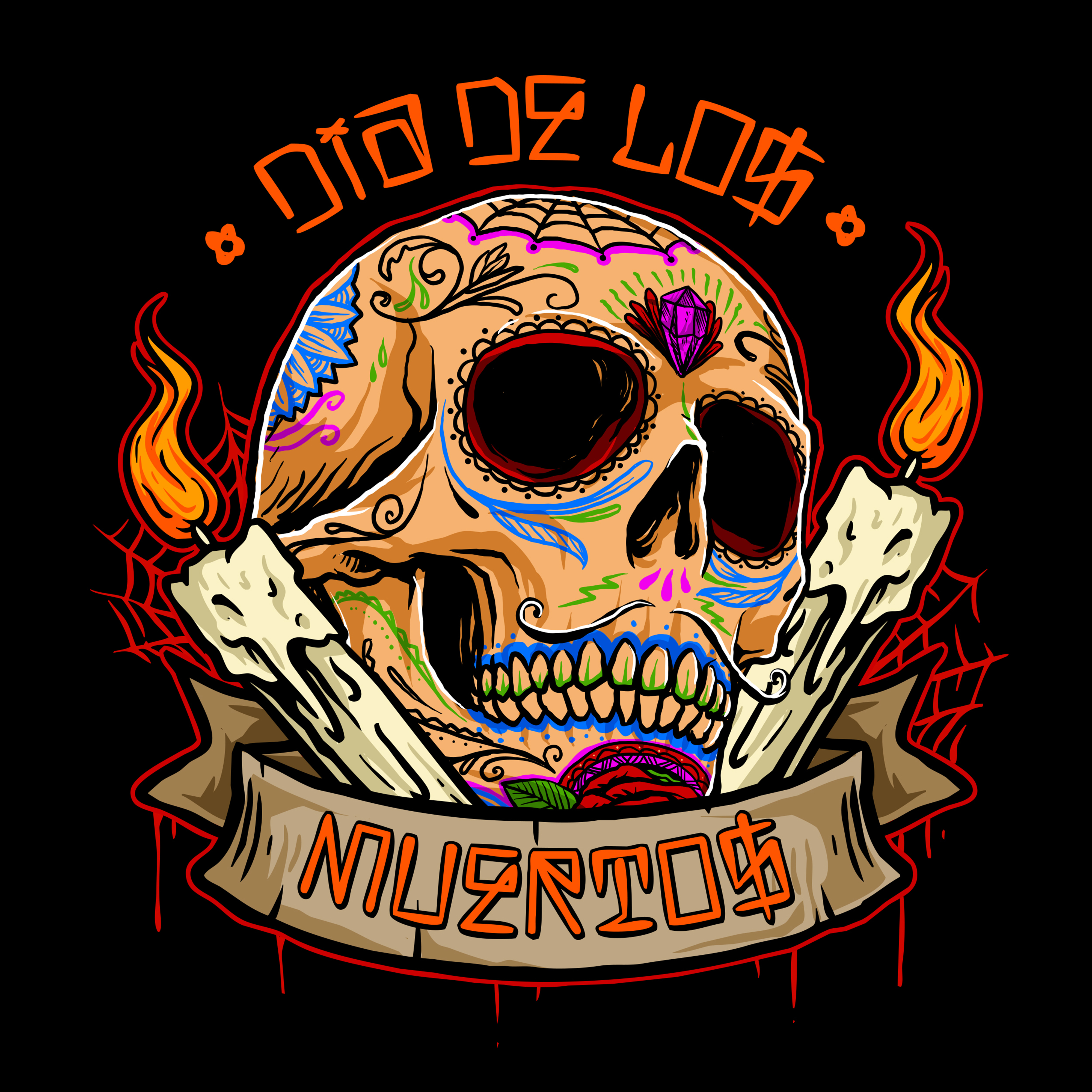 dia de los muertos skull - Download Free Vectors, Clipart ...