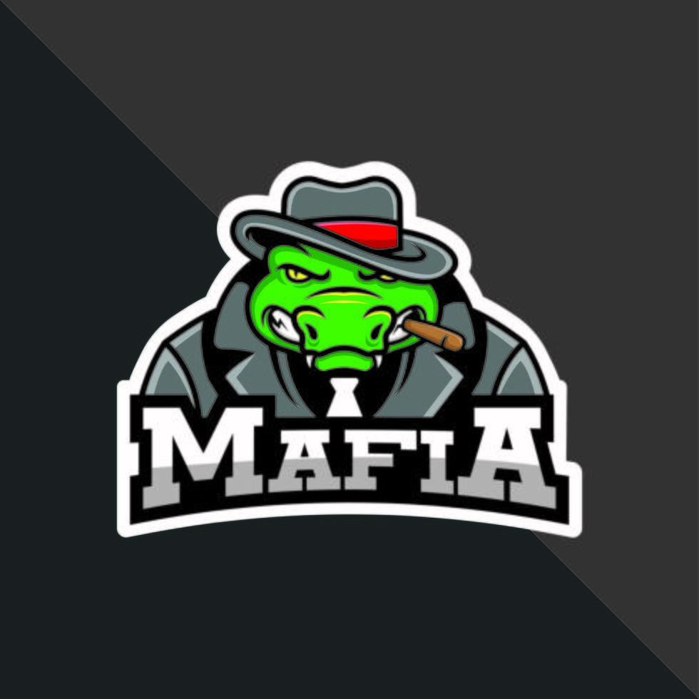 Crocodile mafia mascot  vector