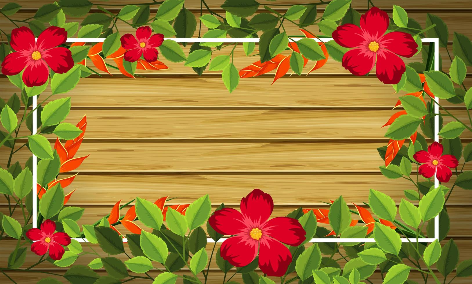 Flower on wooden background 694746 Vector Art at Vecteezy