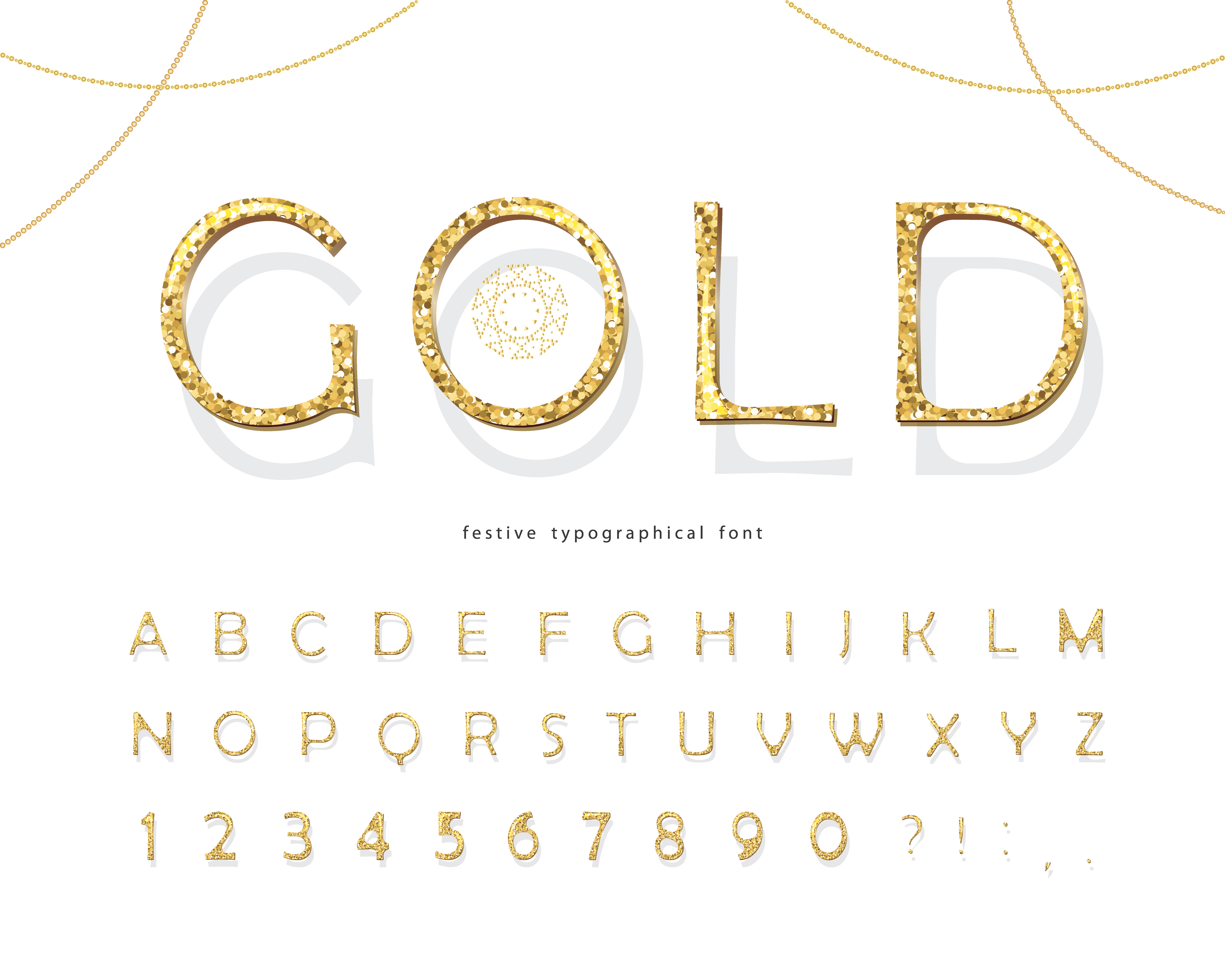 Glitter Alphabet Font