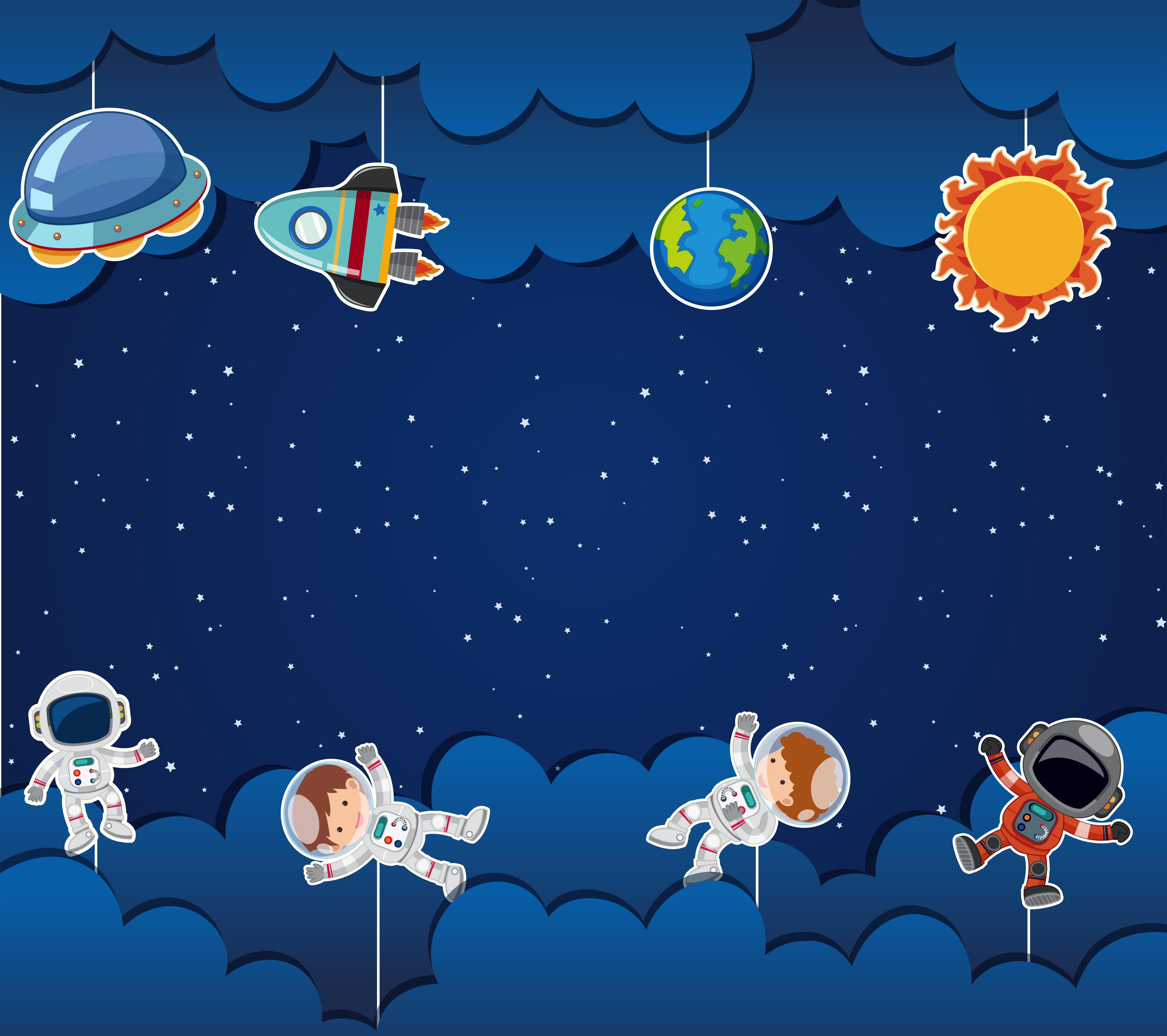 Astronaut Cartoon Vector Art, Icons, and Graphics for Free Download