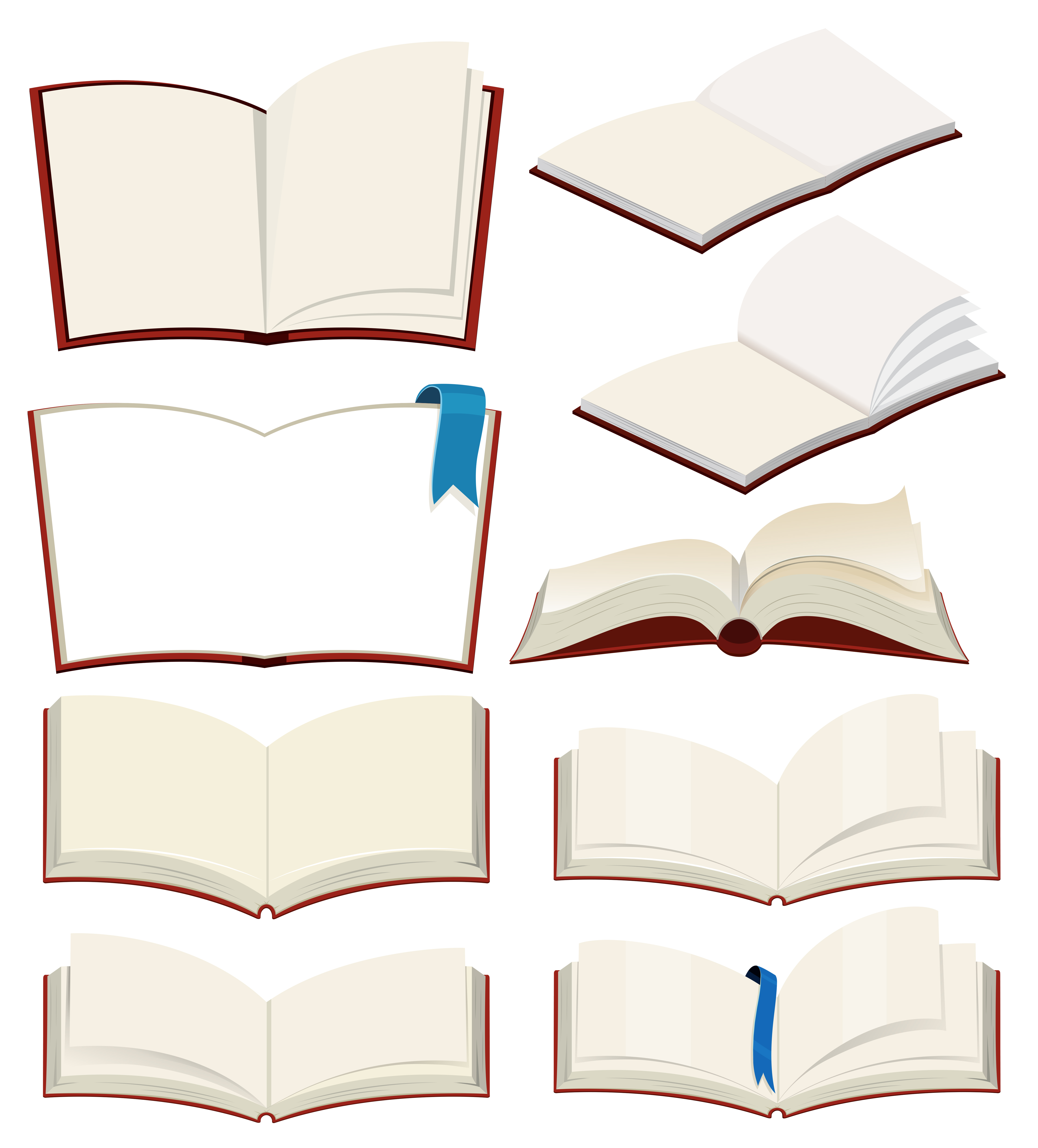 Set of blank book 694862 Vector Art at Vecteezy