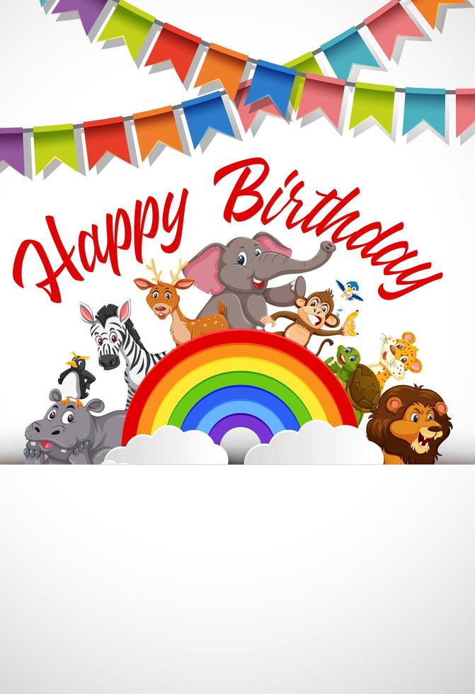 A happy birthday card template vector