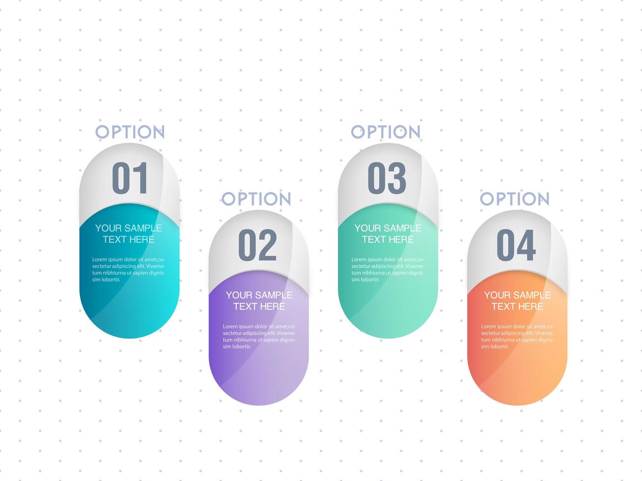 Infographic pastel number template design 694906 Vector Art at Vecteezy