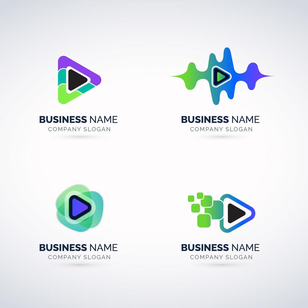 AUDIO Logo set vector