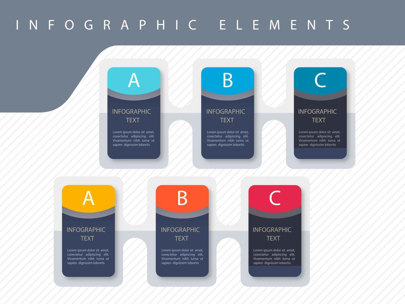 Infographic colorful template design vector