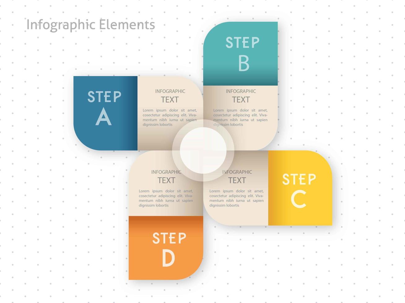 Diseño de plantilla de pasos de infografía vector