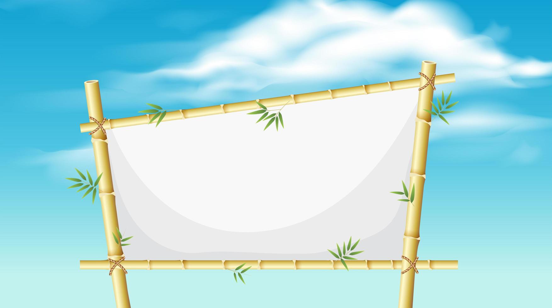 A nature bamboo board vector