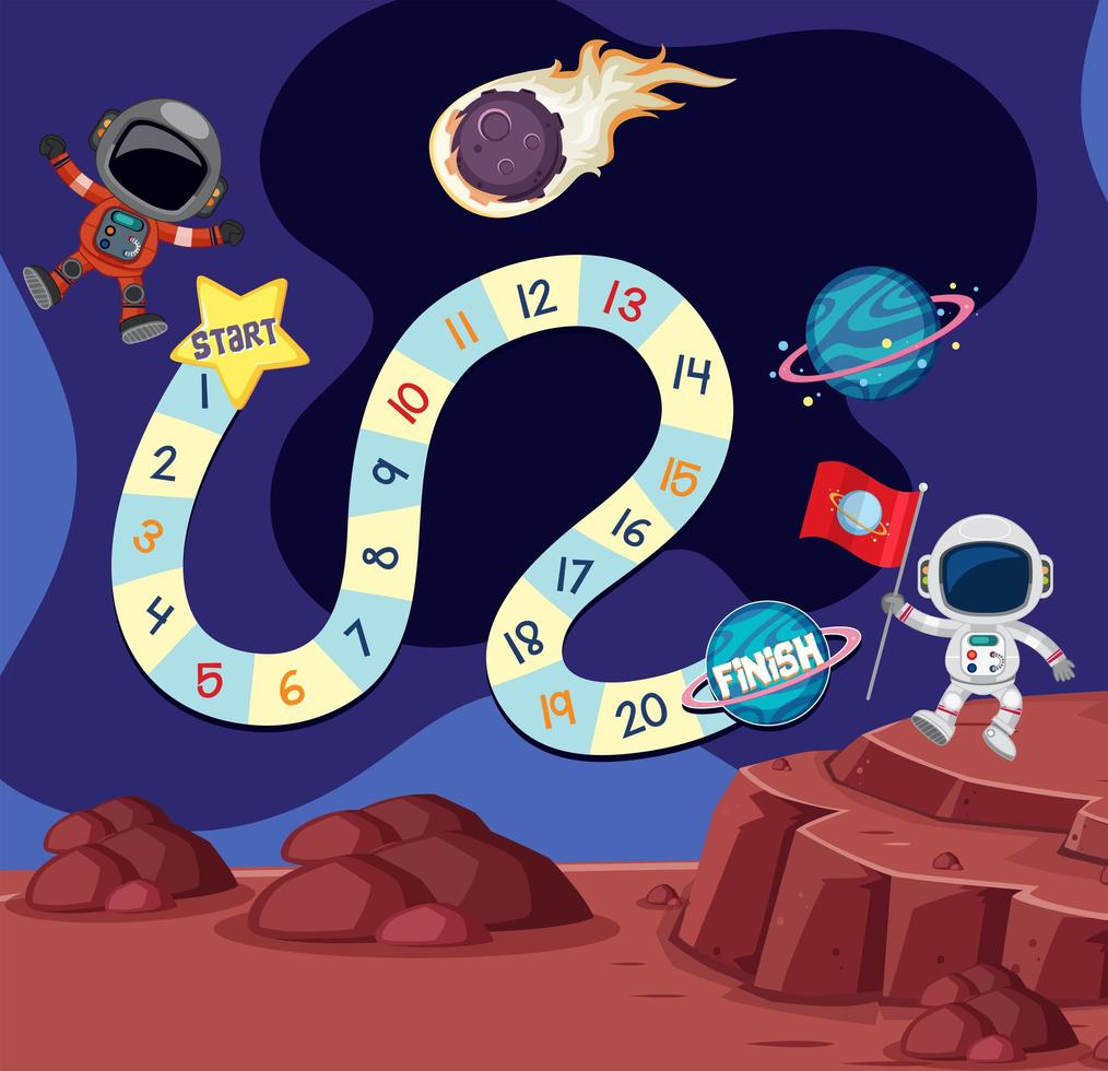 A board game space theme 695094 Vector Art at Vecteezy