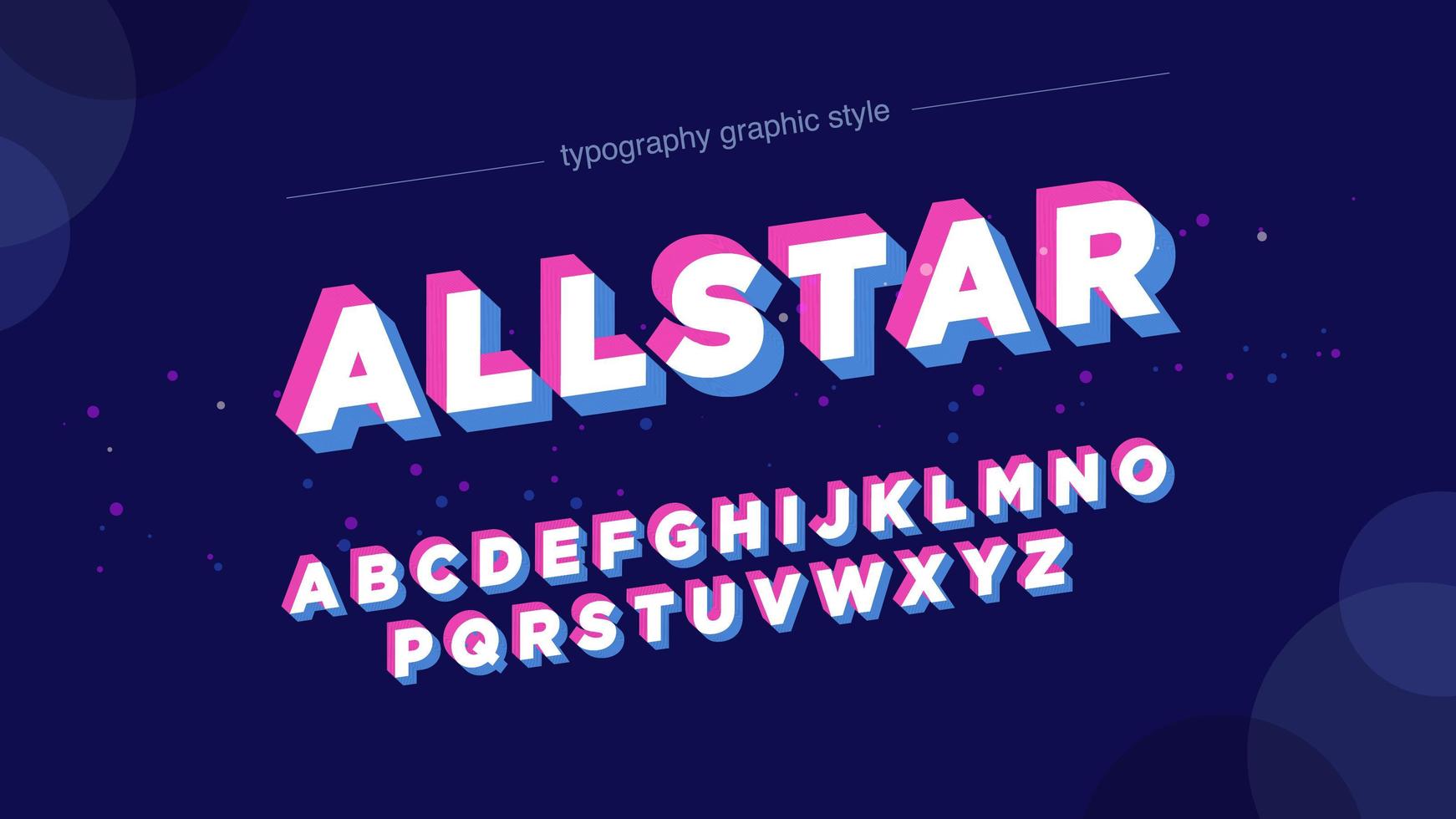 Retro Glitch Uppercase Font vector