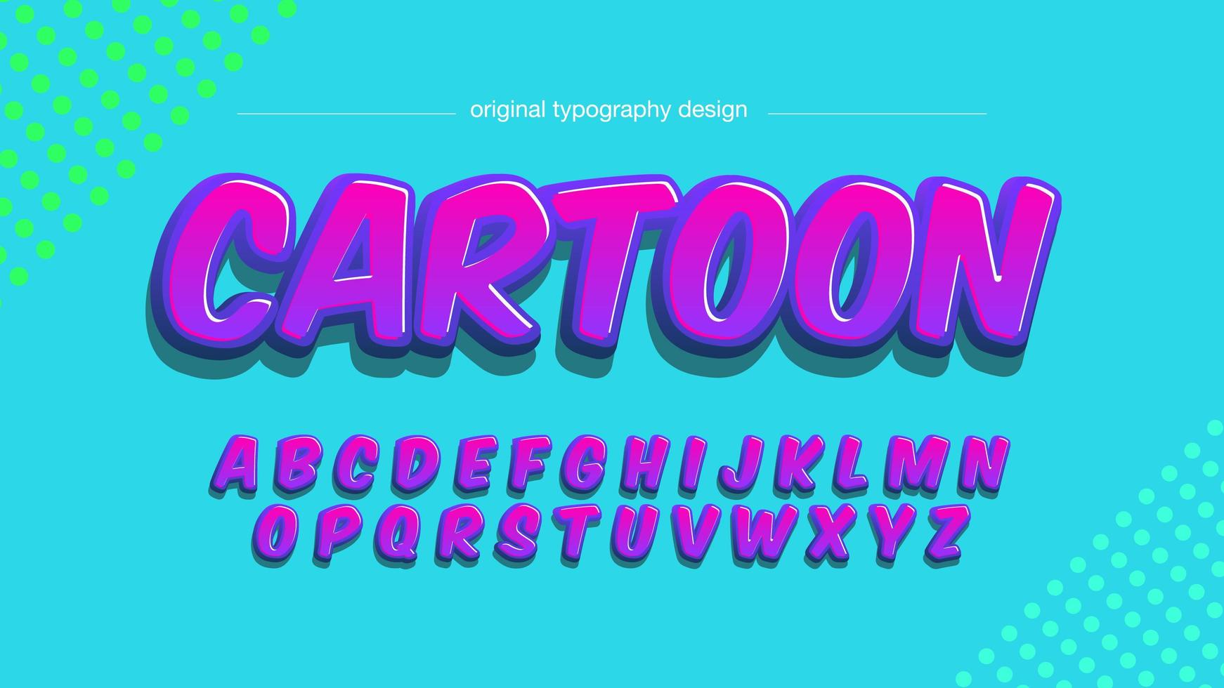 Pink Cartoon Typography vector