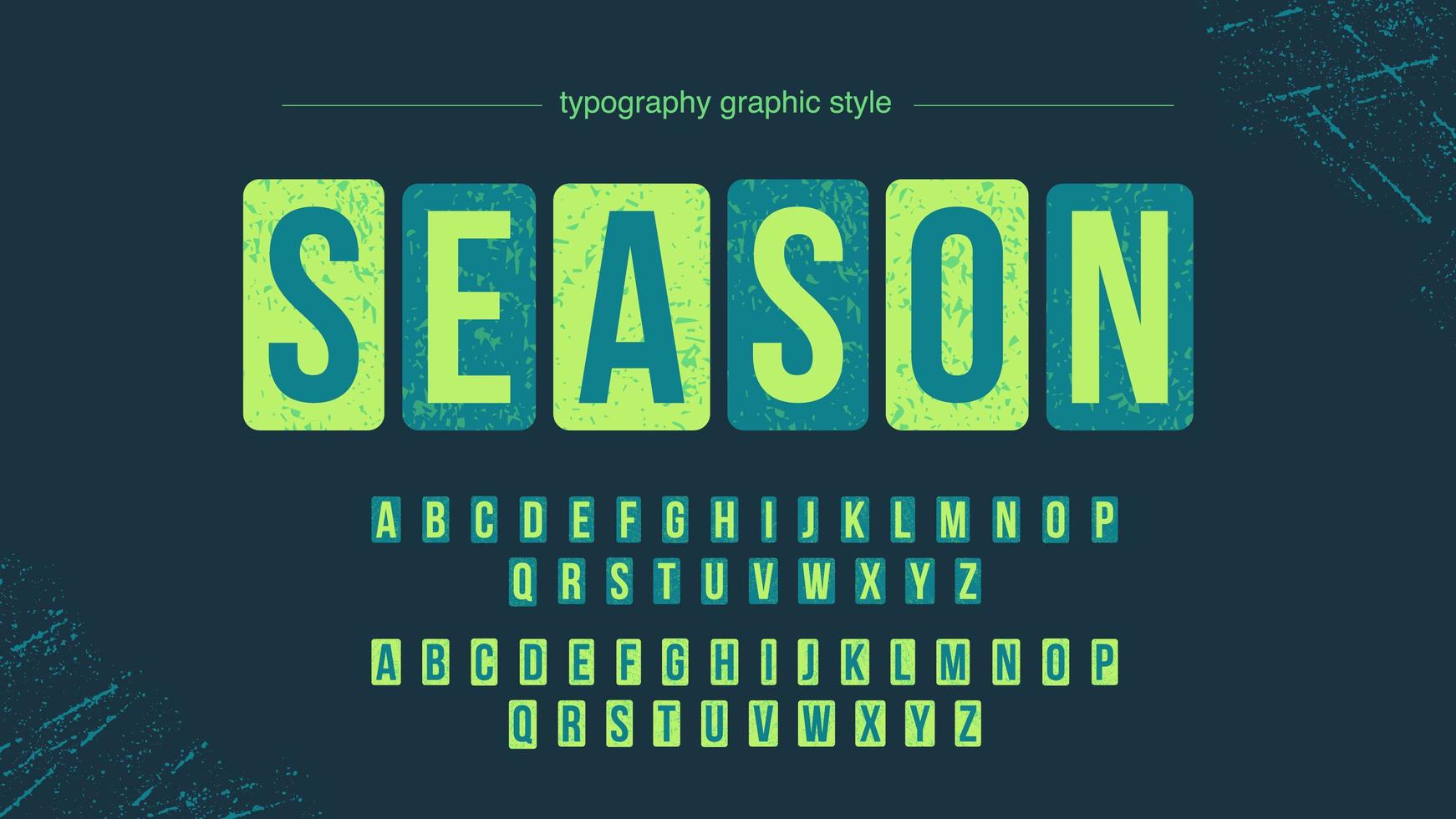 Grunge Rounded Square Typography vector