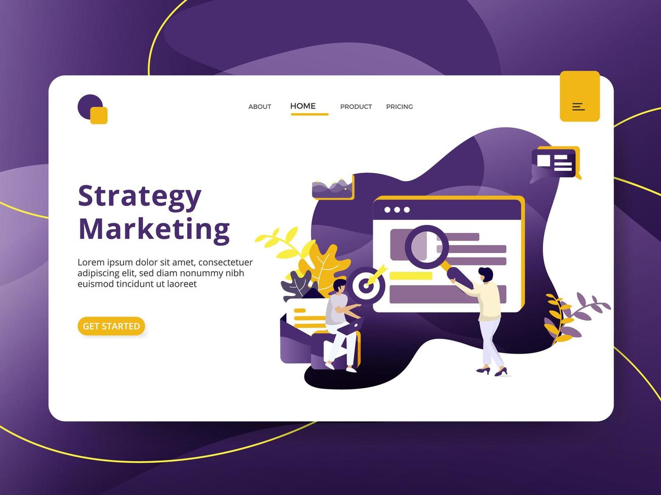 Landing page Strategy Marketing vector